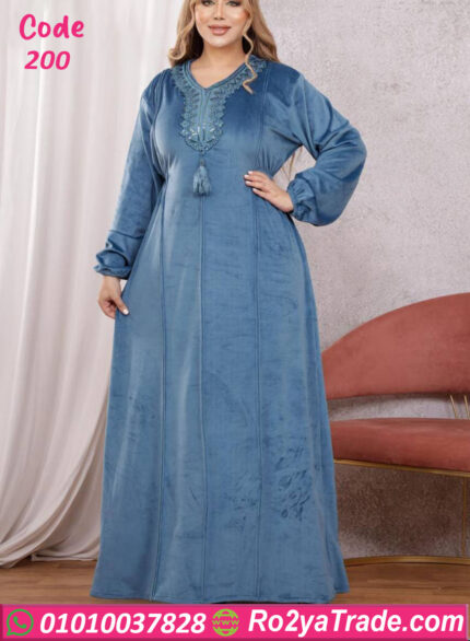 عباية بيتي شتوي تطريز ناعم