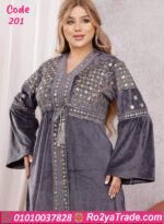 عباية قطيفة تطريز شتوي