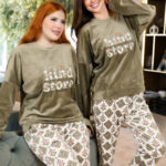 بيجامة حريمي قطيفة شتوي