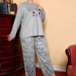 بيجامة شتوي قطن بيج سايز