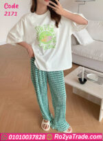بيجامة صيفي نسائي قطن