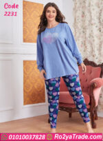 بيجامة شتوي قلوب