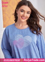 بيجامة شتوي قلوب