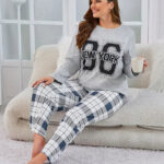 بيجامة شتوي رمادي