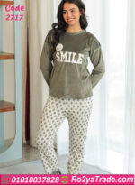 بيجامة شتوي قطيفة حريمي