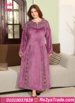 عباية شتوي مخمل تطريز ناعم