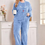 بيجامة قطيفة شتوي ناعمة