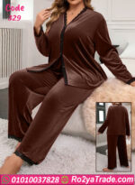 بيجامة قطيفة شتوي بيج سايز