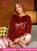 بيجامة قطيفة شتوي حريمي