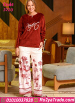 بيجامة قطيفة شتوي حريمي