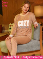 بيجامة قطيفة شتوي حريمي