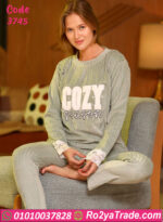 بيجامة قطيفة شتوي حريمي