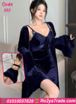 روب لانجري قطيفة شتوي