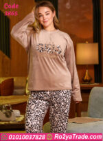 بيجامة شتوي بيج سايز حريمي