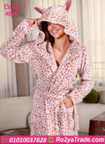 روب شتوي قطيفة ليوبارد