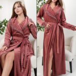 روب قطيفة شتوي طويل