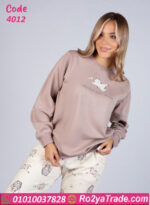 بيجامة نسائي قطيفة شتوي