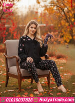 بيجامة شتوي قطيفة تطريز 4032