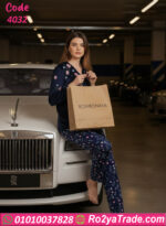 بيجامة شتوي قطيفة تطريز 4032