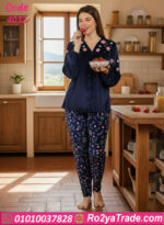 بيجامة شتوي قطيفة تطريز 4032