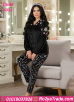 بيجامة شتوي قطيفة تطريز 4032