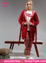 بيجامة قطيفة شتوي بالروب