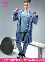 بيجامة قطيفة شتوي بالروب