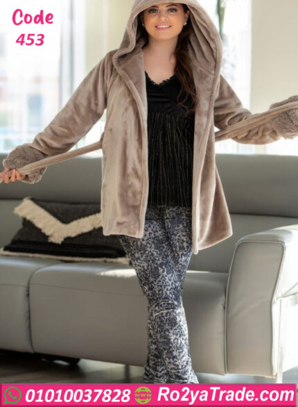 بيجامة قطيفة شتوي 3 قطع