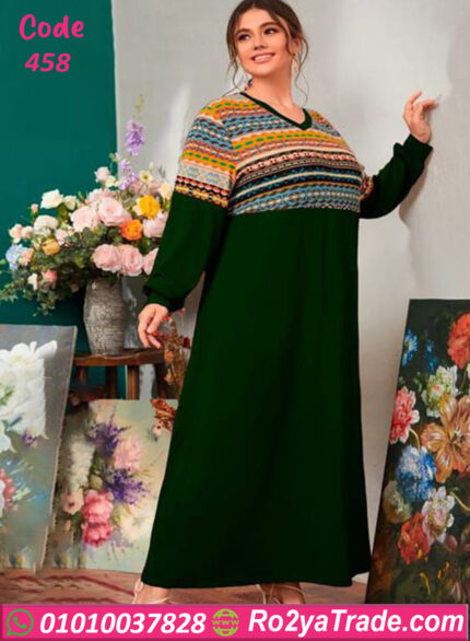 دريس شتوي تطريز بيج سايز