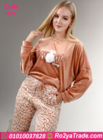 بيجامة شتوي قطيفة ناعمة