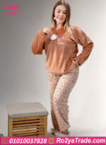 بيجامة شتوي بيج سايز قطيفة