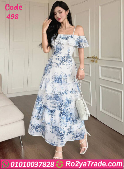 فستان صيفي شيفون طويل