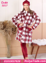بيجامة شتوي قطيفة نسائية