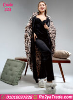 بيجامة قطيفة شتوي ليوبارد