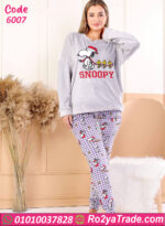 بيجامة شتوي قطيفة سنوبي