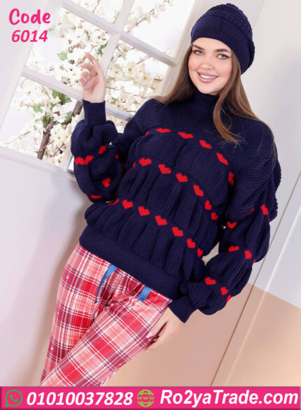 بيجامة شتوي كروهات قلوب