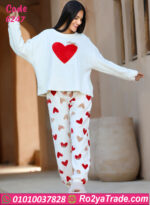 بيجامة شتوي قلوب ناعمة