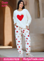 بيجامة شتوي قلوب ناعمة