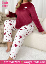 بيجامة شتوي قطيفة ناعمة