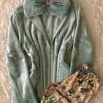 بيجامة شتوي قطيفة وان سايز