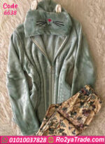 بيجامة شتوي قطيفة وان سايز