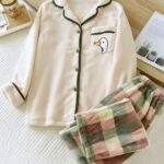 بيچامة شتوي بيج سايز قطيفة ناعمة