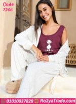 بيجامة شتوي نسائية مريحة