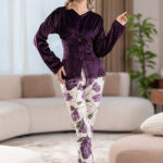 بيجامة قطيفة شتوي حريمي