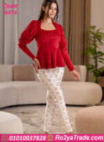 بيجامة شتوي مخمل حريمي