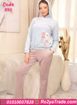 بيجامة فرو شتوي هودي بير