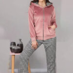 بيجامة قطيفة شتوي نسائي