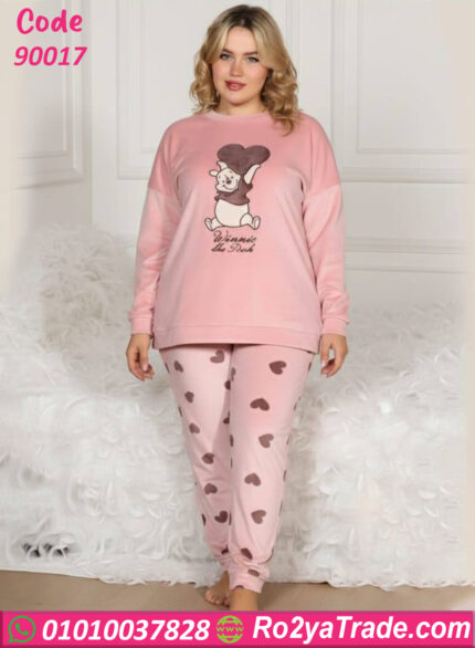 بيجامة قطيفة شتوي نسائي