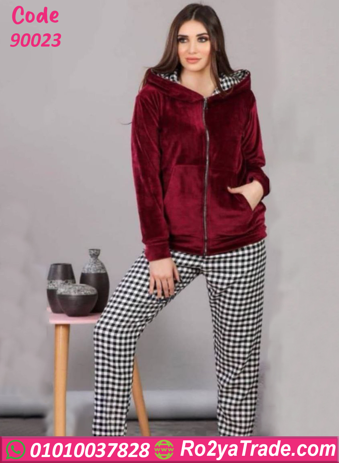 90023-4 بيجاما شتوي فرو نسائي