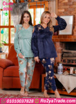 بيجامة شتوي قطيفة نسائي